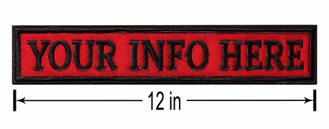 Straight 12-inch Custom Patch