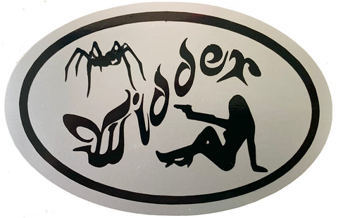 Widder with a Gun and Spider Window Sticker