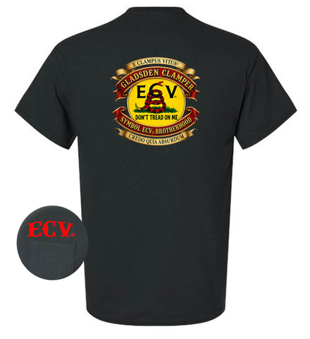 T shirt Black ECV with pocket