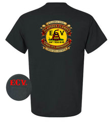 T shirt Black Gladsden ECV with pocket