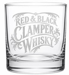 10 oz etched Clamper Whisky glass