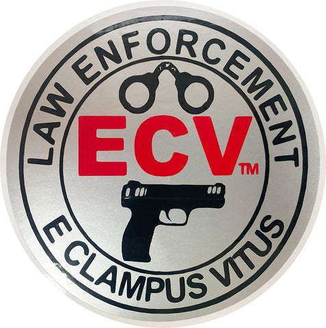 This is a 4 inch law enforcement ECV sticker