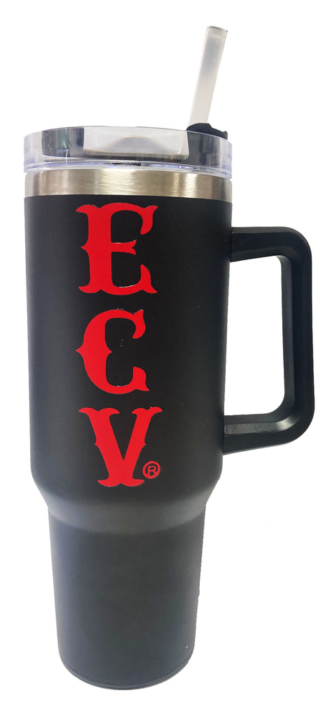 40 oz ECV Tumbler with Handle and Straw