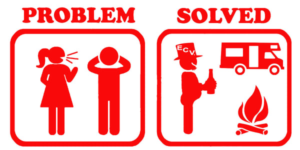 11 inch PROBLEM SOLVED Window sticker – Wreck'n Ball Enterprises
