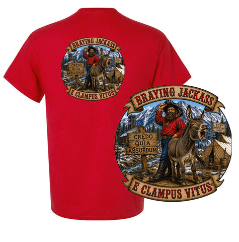 T shirt Red Braying Jackass