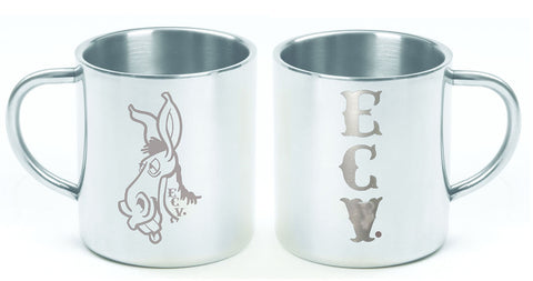 Blemished 15 oz stainless steel coffee mug