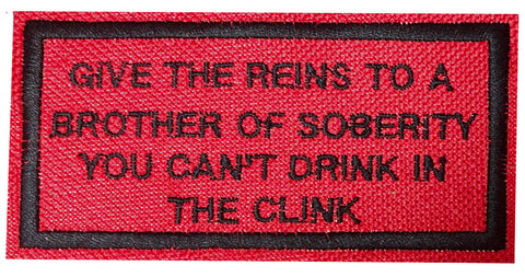 4 inch patch "Can't Drink in the CLINK"