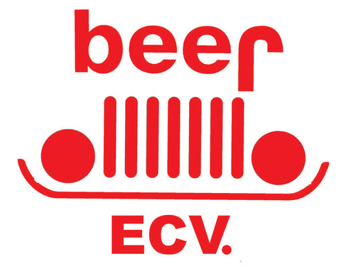 Jeep ECV. Beer Sticker