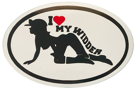 5 Inch I Love My Widder Window Sticker