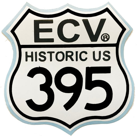 Historic 395 ECV. Highway sign sticker