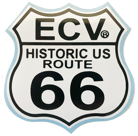 Historic 66 ECV. Highway sign sticker