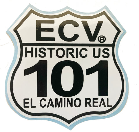 Historic 101 ECV. Highway sign sticker