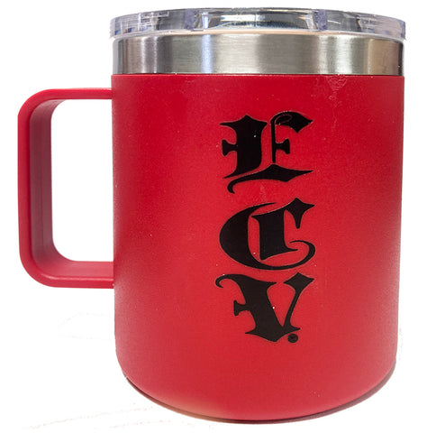 Red 15 0z stainless mug
