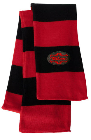 Red and black Widder scarf.