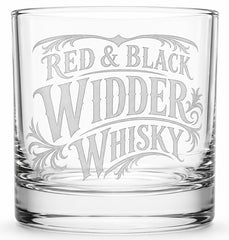 10 oz etched Widder Whisky glass