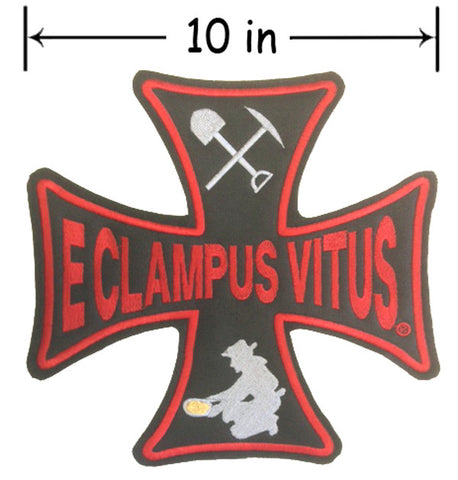 10 Inch ECV Iron Cross Back Patch