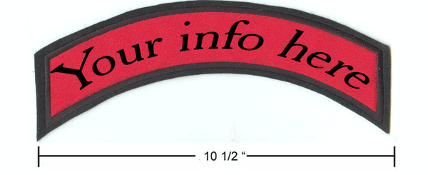 Curved Rocker Patch Rocker Patch 10 Inch Custom Top Red or Black – Wreck'n Ball Enterprises