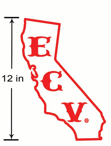 12 Inch ECV California Window Sticker