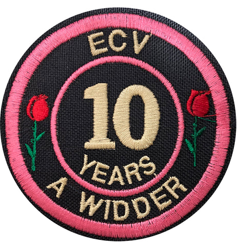 Widders have your years of Widdern' on a patch