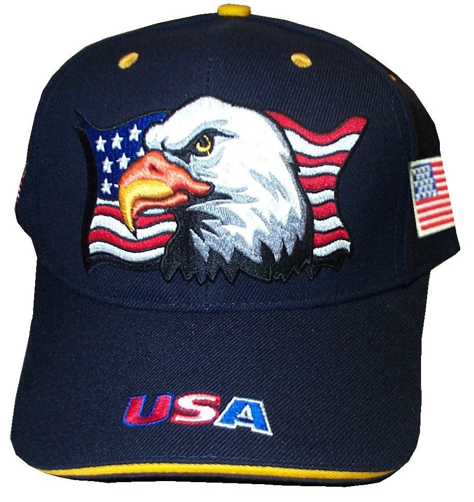 Black Patriotic Eagle Flag Cap