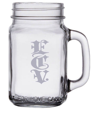 16 oz ECV Mason Jar with a handle