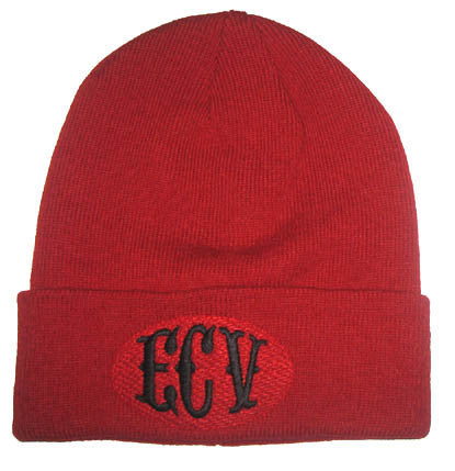 Cap ECV Beanie Red 12-inch Cuffed
