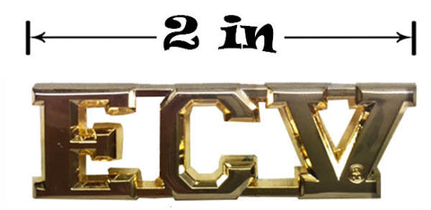 Gold 2 inch ECV Pin