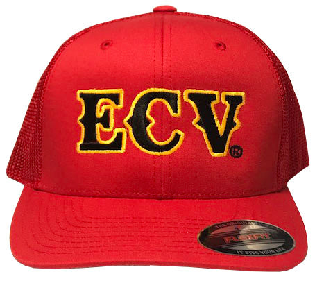 Red ECV Flex Fit Trucker Cap