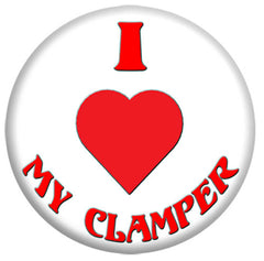 "I Love My Clamper" 2 1/4 in Button