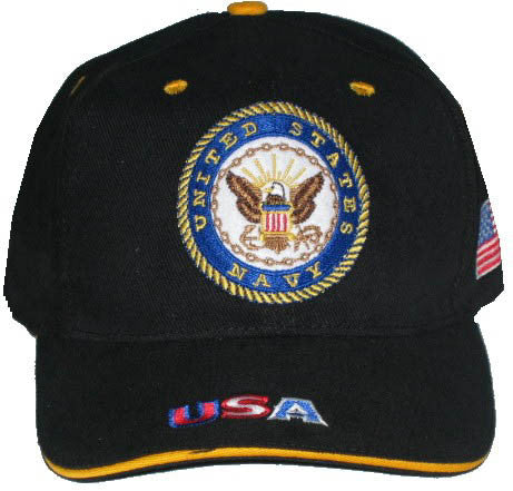 Navy Blue Navy Cap