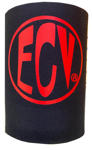 Black round can koozie