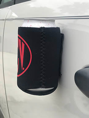 Black or red  Magnetic ECV Pocket Koozie