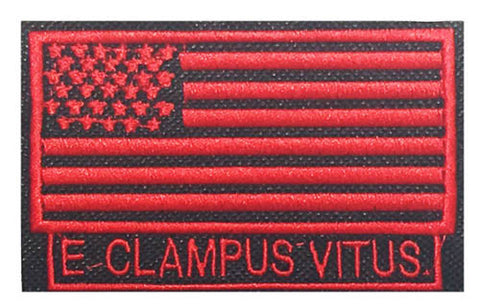 3 1/2 in ECV American Flag Patch in Red