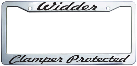 Widder - Clamper Protected Plastic License Plate Frame in Chrome