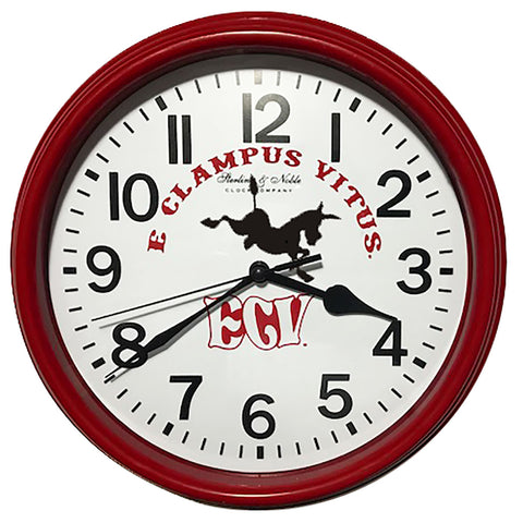 9 inch red ECV Wall Clock.