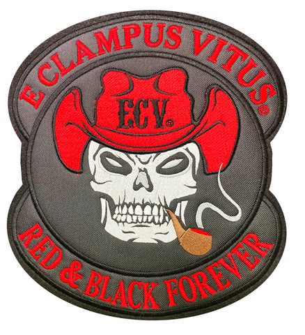 12 INCH RED & BLACK  BACK PATCH...