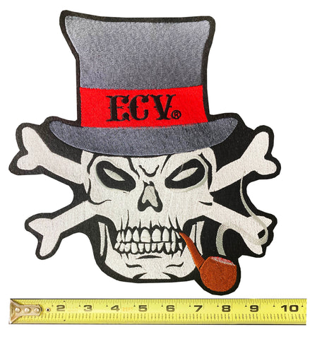 10 INCH SCULL BACK  PATCH