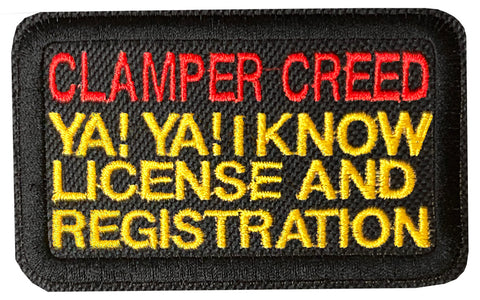 License and Registration patch