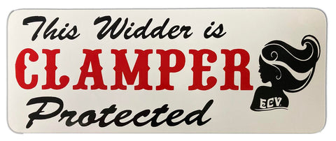 Widder Clamper protected bumper sticker