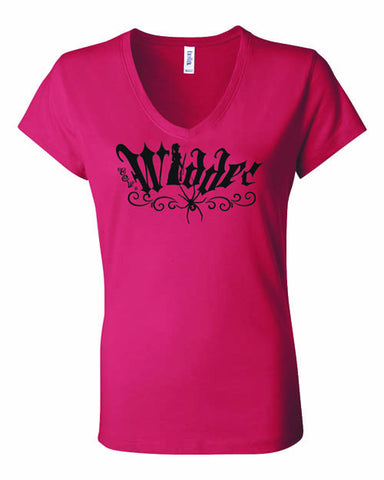 Red Widder V-Neck T-Shirt