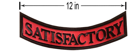 Rocker Patch Lower 12 inch Red SATISFACTORY