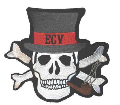 7 Inch ECV Skull Back Patch