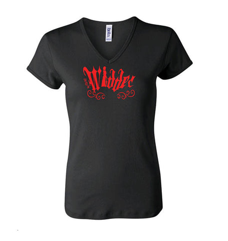 Black Widder V-Neck T-Shirt